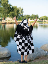 Load image into Gallery viewer, Checker Flame Hooded Towel