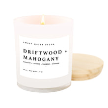 Load image into Gallery viewer, Driftwood and Mahogany Soy Candle - White Jar - 11 oz