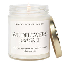 Load image into Gallery viewer, Wildflowers and Salt Soy Candle - Clear Jar - 9 oz