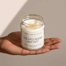 Load image into Gallery viewer, Wildflowers and Salt Soy Candle - Clear Jar - 9 oz