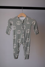Load image into Gallery viewer, Bamboo Zip Pajamas | Peace