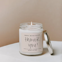 Load image into Gallery viewer, Thank You! Soy Candle - Clear Jar - 9 oz