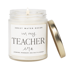 Load image into Gallery viewer, In My Teacher Era Soy Candle - Clear Jar - 9 oz (Wildflowers and Salt)