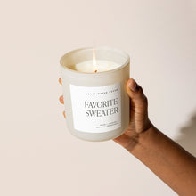 Load image into Gallery viewer, Favorite Sweater Soy Candle - Tan Matte Jar - 15 oz
