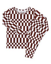 Load image into Gallery viewer, Bamboo Two Piece Set | Chocolate Checkered