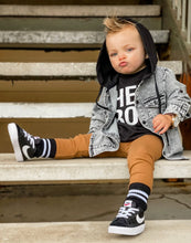 Load image into Gallery viewer, Signature Black Sock White Stripe