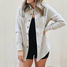Load image into Gallery viewer, Adult Waffle Shacket | Heather Gray