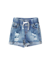 Load image into Gallery viewer, Distressed Denim Short