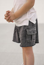 Load image into Gallery viewer, Raw Edge Cargo Short - Charcoal Wash