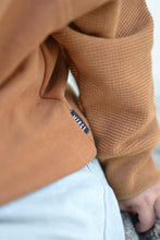 Load image into Gallery viewer, Sis Chenille Child Waffle Sleeve Crewneck - Faded Autumn