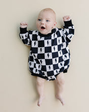 Load image into Gallery viewer, Bubble Romper | Charcoal Bolts