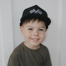 Load image into Gallery viewer, BLACK FINISH LINE ADVENTURE SNAPBACK // WATER-RESISTANT