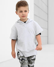 Load image into Gallery viewer, Short Sleeve Hoodie - Grey