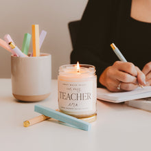 Load image into Gallery viewer, In My Teacher Era Soy Candle - Clear Jar - 9 oz (Wildflowers and Salt)