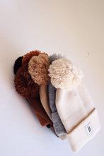 Load image into Gallery viewer, ff Knit Pom Top Beanie | Chestnut
