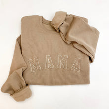 Load image into Gallery viewer, Mama Crewneck Sweatshirt - Embroidered Varsity Design