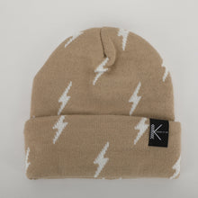 Load image into Gallery viewer, Beige Bolt Beanie