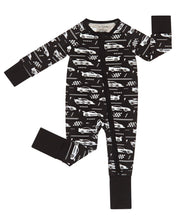 Load image into Gallery viewer, Bamboo Zip Romper | Race Cars