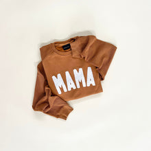 Load image into Gallery viewer, Mama Chenille Adult Waffle Sleeve Crewneck - Faded Autumn