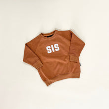 Load image into Gallery viewer, Sis Chenille Child Waffle Sleeve Crewneck - Faded Autumn