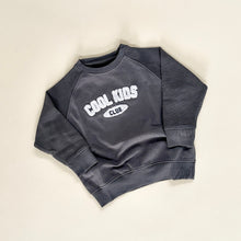 Load image into Gallery viewer, Cool Kids Club Chenille Child Waffle Sleeve Crewneck - Faded Gray