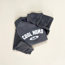 Load image into Gallery viewer, Cool Moms Club Chenille Adult Waffle Sleeve Crewneck - Faded Gray