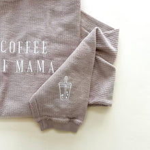 Load image into Gallery viewer, Iced Coffee Kind of Mama Embroidered Corded Crewneck - Latte
