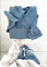 Load image into Gallery viewer, Mama Signature Acid Wash Crewneck - Tide