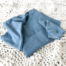 Load image into Gallery viewer, Mama Signature Acid Wash Crewneck - Tide