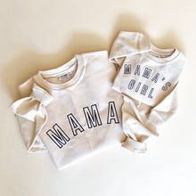 Load image into Gallery viewer, Mama Embroidered Outline Corded Crewneck - Ivory