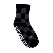 Load image into Gallery viewer, Black + Gray Checker