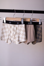 Load image into Gallery viewer, Bamboo Boxers (3 Pack) | Checkerboard & Faded Brown Checkerboard