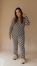 Load image into Gallery viewer, Black Checkered | Women's Bamboo Pajamas