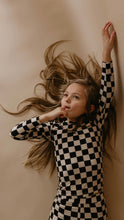 Load image into Gallery viewer, Black Checkered | Bamboo Two Piece Pajamas