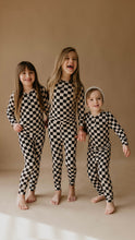 Load image into Gallery viewer, Black Checkered | Bamboo Two Piece Pajamas