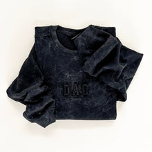 Load image into Gallery viewer, Dad Signature Crewneck - Acid Wash Black