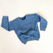Load image into Gallery viewer, Mama's Boy Signature Acid Wash Crewneck - Tide