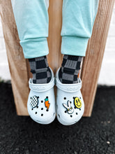 Load image into Gallery viewer, Black + Gray Checker