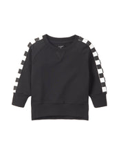Load image into Gallery viewer, Side Checkered Pullover - Black