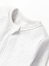 Load image into Gallery viewer, 2-Way Zip Romper- Light Heather Grey