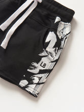 Load image into Gallery viewer, Imperfect Brush Stroke Raw Edge Harem Short - Black