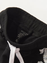 Load image into Gallery viewer, Imperfect Brush Stroke Raw Edge Harem Short - Black