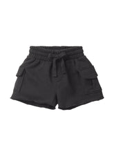 Load image into Gallery viewer, Raw Edge Cargo Short - Black
