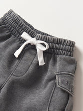 Load image into Gallery viewer, Raw Edge Cargo Short - Charcoal Wash