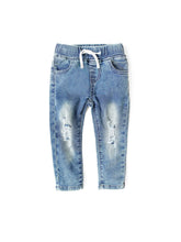 Load image into Gallery viewer, Light Wash Distressed Denim