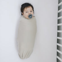Load image into Gallery viewer, Oatmeal Bamboo Stretch Swaddle