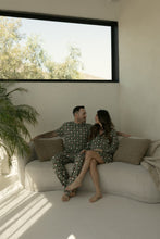 Load image into Gallery viewer, Men's Short Sleeve Bamboo Pajamas | Santa Checkerboard