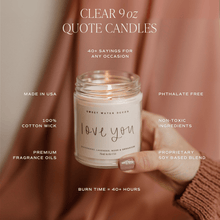 Load image into Gallery viewer, Best Teacher Ever Soy Candle - Clear Jar - 9 oz (Salt and Sea)