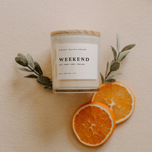 Load image into Gallery viewer, Weekend Soy Candle - White Jar - 11 oz