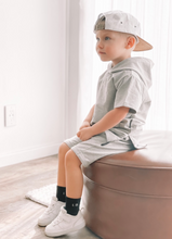 Load image into Gallery viewer, Short Sleeve Hoodie - Grey